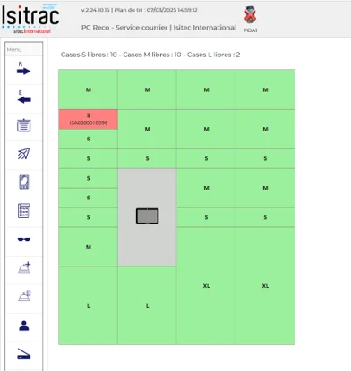 Compartment occupancy view of the smart locker in ISITRAC 360
