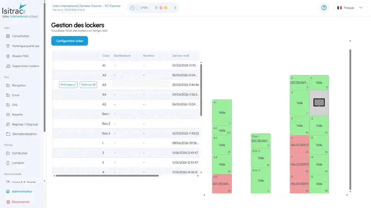 ISITRAC 360 : supervision des casiers connectés